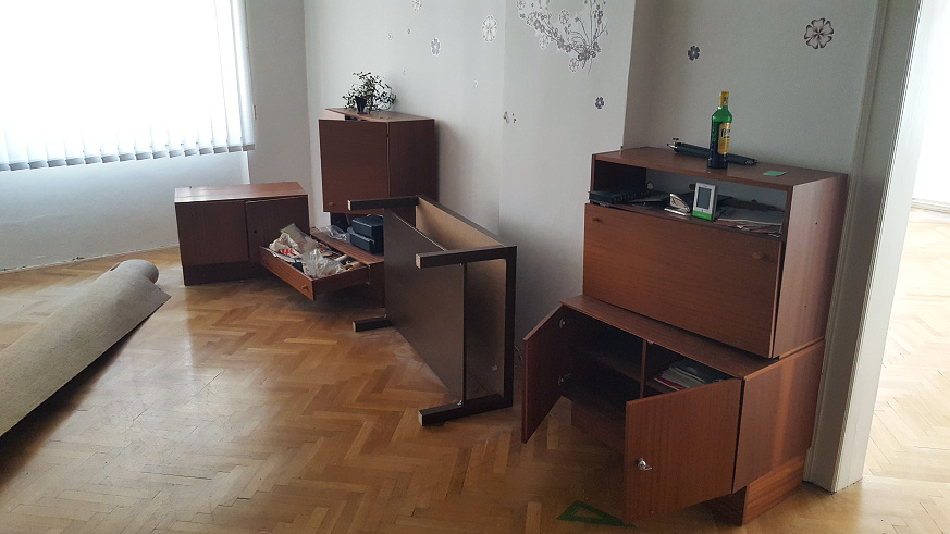 Vyklízení běžného bytu před rekonstrukcí Vyklízení běžného bytu
